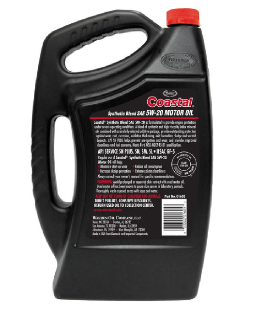 Warren 01605 Coastal Synthetic Blend SAE 5W-20 Motor Oil, 5 Quart