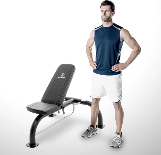 Marcy Multipurpose Utility Weight Bench – Adjustable Backrest Positions, Home Gym Equipment SB-10900