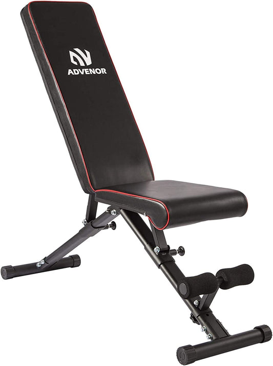 ADVENOR Weight Bench Adjustable Strength Training Incline Decline Full Body Workout Foldable Exercise Bench for Home Gym