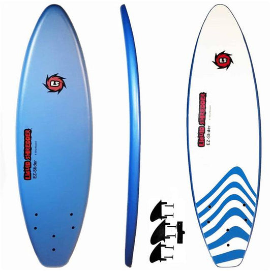Liquid Shredder FSEZ6-SB 6 Ft. Ray Zor Surfboard&#44; Blue
