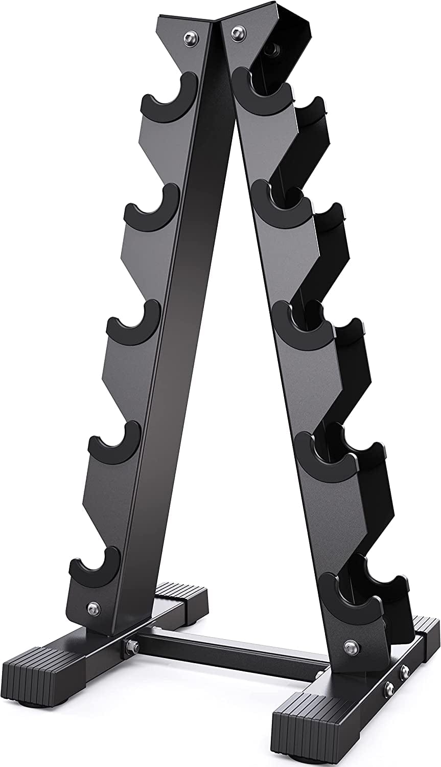 AKYEN Dumbbell Rack Stand Only, Weight Rack for Dumbbells Compact A-Frame Home Gym Space Saver (150/480/570/800 LBS Weight Capacity, 2022 New Version)