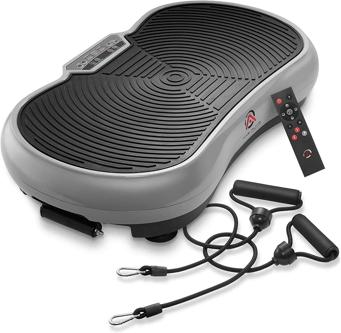 Axis-Plate Vibration Plate Exercise Machine with Resistance Bands - Whole Body Fitness Platform