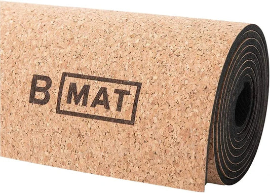 B Yoga Cork 4Mm B Mat, 100% Cork Top / 100% Rubber Bottom Oekotex Certified - for Yoga, Pilates, Workout and Floor Exercises, 72"