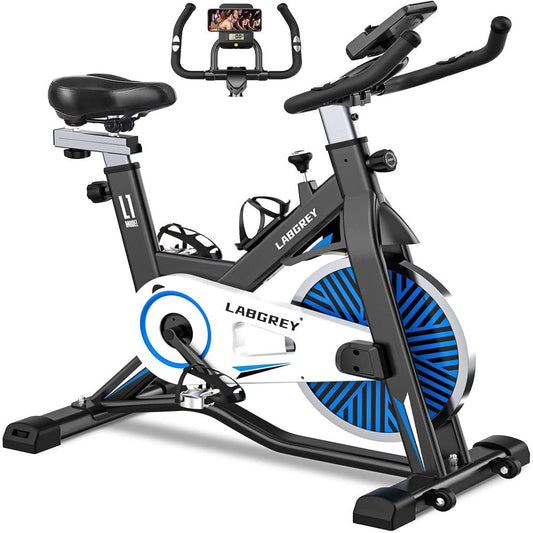 LABGREY Indoor Cycling Bike Exercise Bikes Gym Fitness Stationary Bicycle for Home Cardio Workout