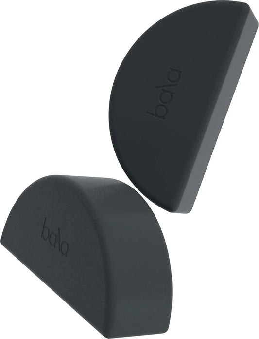 Bala Balance Blocks - Set of 2, Semi-Circular Shape | Yoga, Stretching, Rehabilitation | Charcoal