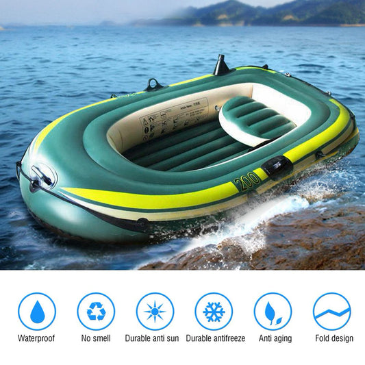 YOUTHINK 3 Person Inflatable Boat,Kayak, Fishing Boat Kayak for Adults Kids, Inflatable Raft with 2 Cushion