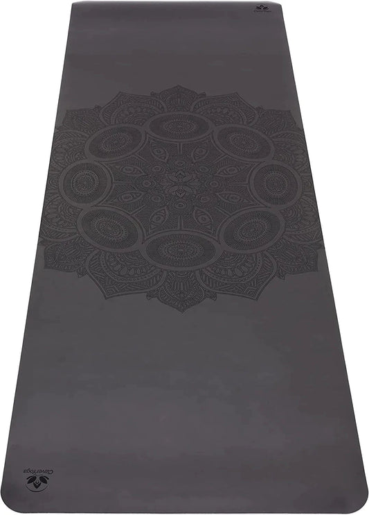 Clever Premium Yoga Mat Includes Perfect Fit Mat Bag | Trustgrip Revolutionary Non-Slip Mat Adhesion Suitable for All Yoga | Egonomic Medium Thickness for Ground Connectivity | Hygenic, Durable, Lightweight, Planet Friendly |