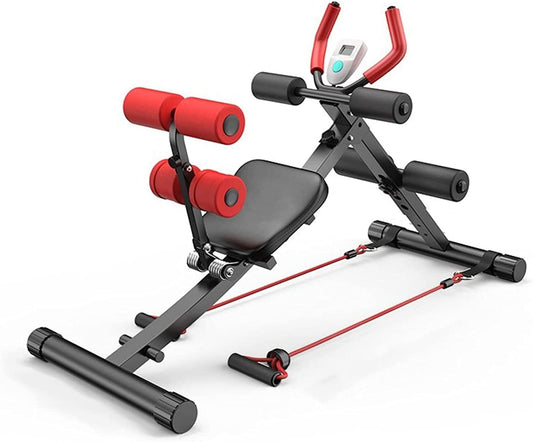 DFDGBD Abdominal Crunch Coaster Detachable Sit up Bench, 2 in 1 Fitness Equipment Ab Vertical Core Toner Ab Trainer Strength Workout Machine Home Gym, Height Adjustable, Weight Capacity 330 LB