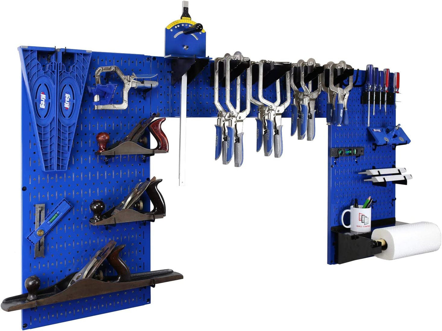 Wall Control Woodworking Tool Storage Organization Kit - Lazy Guy DIY Edition Wood Working Tool Supply Organizer for Do-It-Yourself Woodworkers and Makers (Pink Pegboard)