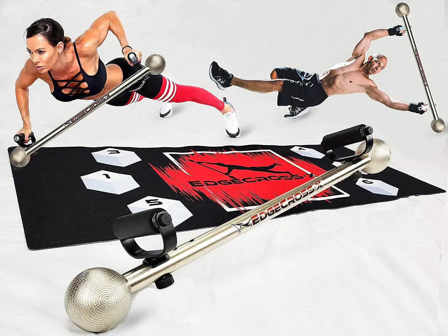 Edgecross-X Intense Total Home Gym Set | Complete Body Weight Training Equipment | Portable Compact Personal Strength & Core Exercise Machine | Work Out Resistance Bands | Fitness Accessories for Gyms