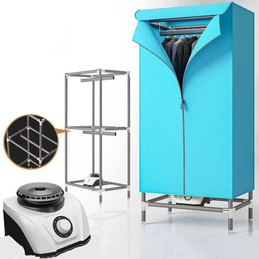 Wangsiwe Portable Clothes Dryer Electric Clothes Airer, 2 Layer Heated Drying Rack Dryer,Laundry Dryer Machine Energy-Efficient, Indoor Electric Air Dryer