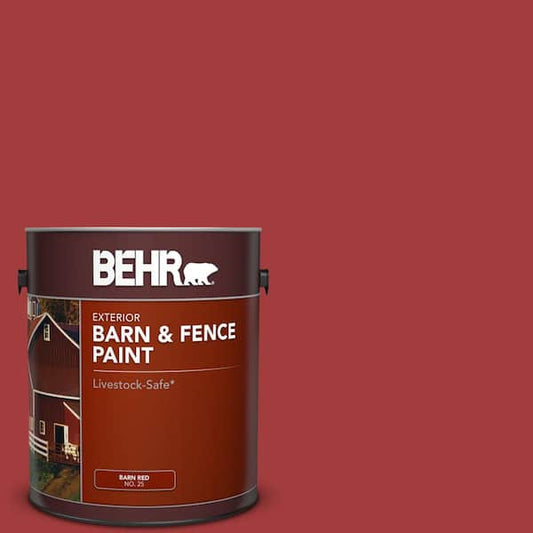 Fence Exterior Paint 1 Gallon Red Barn Safe Durable Oil Latex