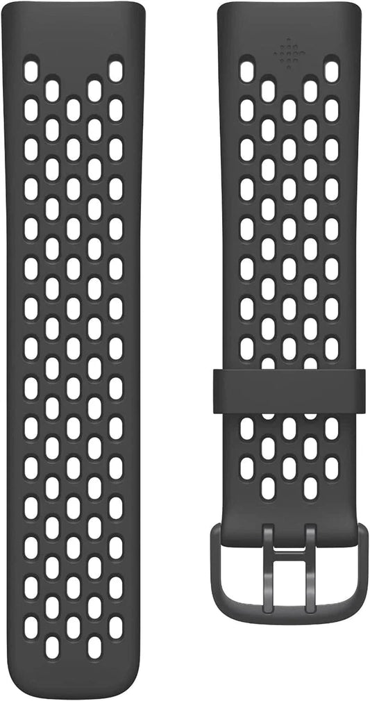 Fitbit Charge 5 Sport Accessory Band, Official Product, Black, Small