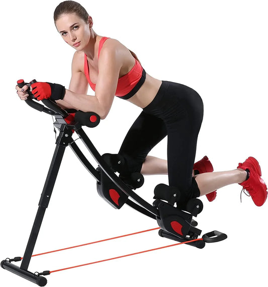 KESHWELL Ab Machine, Core Abs Workout Equipment for Home Gym, Waist Trainer for Women & Men,Height Adjustable Strength Training Abdominal Cruncher, Foldable Core Abs Exercise Trainer.
