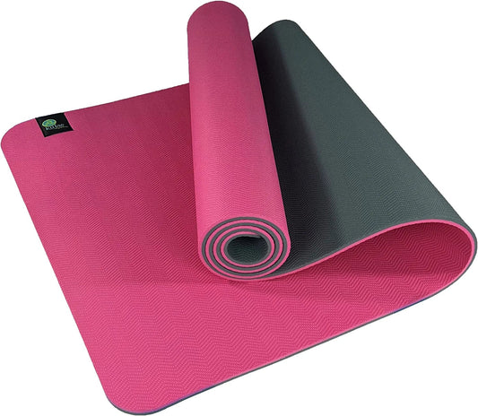 Kulae 8Mm Ecomat Yoga Mat - Eco-Friendly, Reversible, Lightweight, Non-Slip, 72"X24"