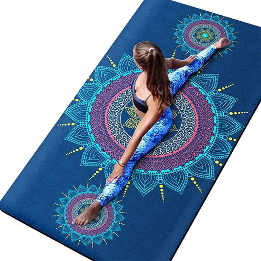 Large Yoga Mat 75"L X 40"W X 8Mm Extra Thick Non Slip Exercise & Fitness Mat for All Types of Yoga, Pilates & Floor Workouts