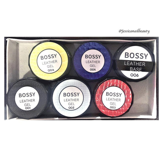 BOSSY PAINT GEL Leather Effect (Set of 6 Jars)