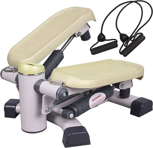 Leikefitness Premium Portable Climber Stair Stepper & Waist Fitness Twister Step Machine with LCD Monitor ST6600