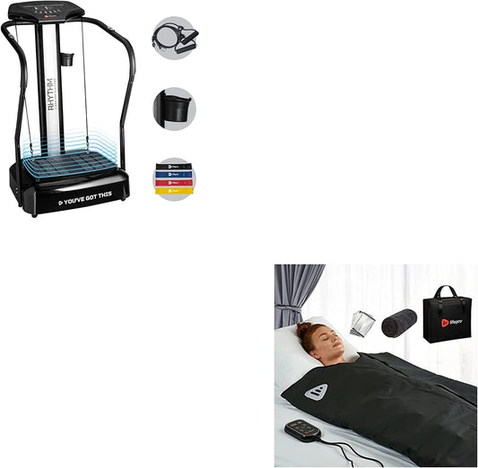 Lifepro Vibration Plate Exercise Machine & Far Infrared Sauna Blanket Bundle