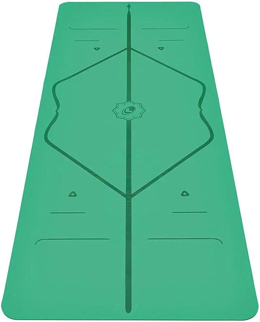 Liforme Original Yoga Mat – Free Yoga Bag Included - Patented Alignment System, Warrior-Like Grip, Non-Slip, Eco-Friendly and Biodegradable, Sweat-Resistant, Long, Wide, 4.2Mm Thick Mat for Comfort
