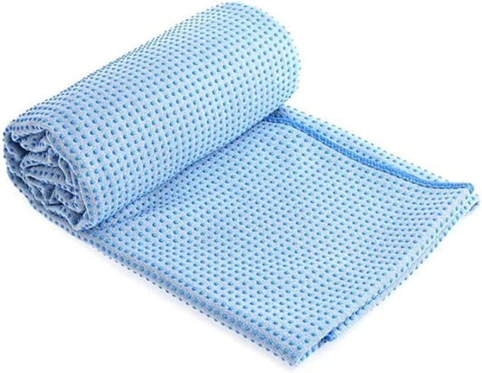 N/A Anti-Slip Microfiber Yoga Mat Towel Home Gym Fitness Pilates Pad Blankets Soft Cover (Color : Gray, Size : 183 * 63Cm)