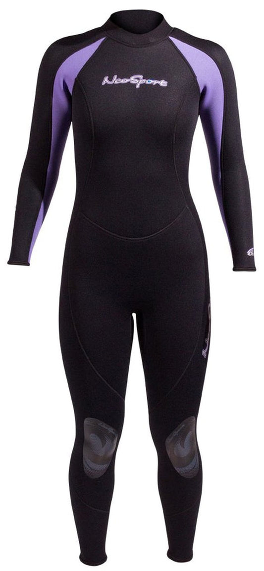 Neosport Wetsuits Women'S Premium Neoprene 5Mm Full Suit, Lavender Trim, 4 - Diving, Snorkeling & Wakeboarding