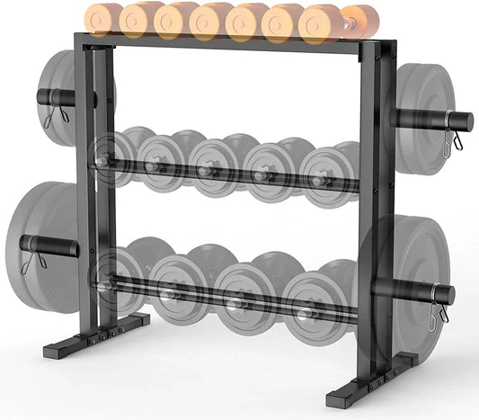 OKUGAFIT 3 Tier Dumbbell Rack，Weight Rack for Dumbbells Home Gym, Adjustable Width Dumbbell Rack for Different Sizes (2022 Version)