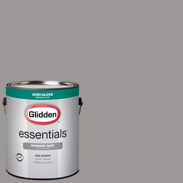 1 Gallon Interior Paint Semi-Gloss Scrubbable, Stone Grey