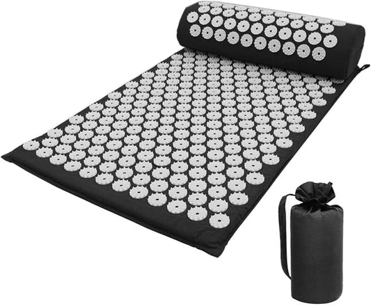 TEMSOOM Exercise Mat 0.39In Super Thick Non-Slip Yoga Mat Natural Rubber Fitness Sports Pilates Mat Gift Yoga Mat; Meditation Mat (Color : Black1, Size : 2)