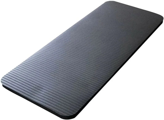 TEMSOOM Fitness Mat 15MM Thick Yoga Mat Comfortable Foam Knee Elbow Pad Exercise Yoga Pilates Indoor Mat Fitness Training Mat (Color : Black1, Size : 2)