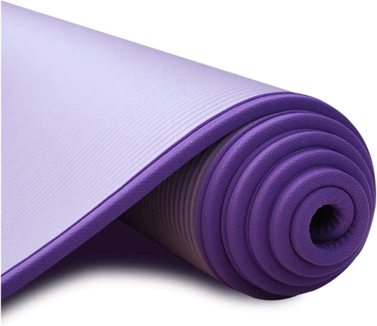 TEMSOOM Sports Mat 10MM Super Thick Yoga Mat Anti-Skid NRB Sports Mat Bandage Tasteless Pilates Gym Exercise Mat 72X24In (Color : Purple1, Size : 2)