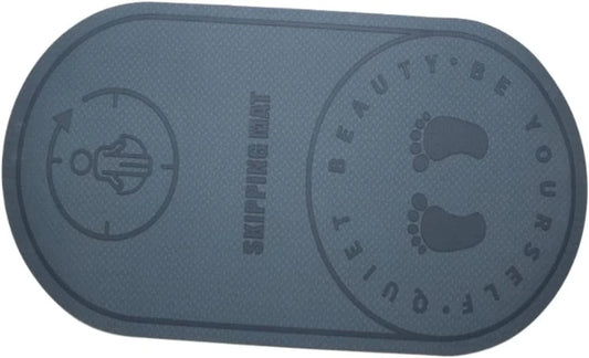 TEMSOOM Sports Mat Yoga Mat, Rope Skipping Mat Anti-Skid Rope Skipping Mat, Portable TPE Exercise Mat, for Yoga, Pilates; Home Gym Mat (Color : Grey1, Size : M-140Mm Length)