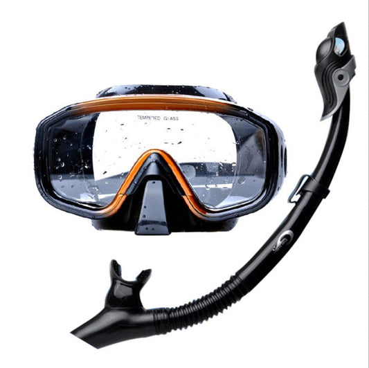 Tomfoto Professional Silicone Dive Snorkel Set Use for Swimming Diving Snorke for Water Sports Snorkeling Equipment