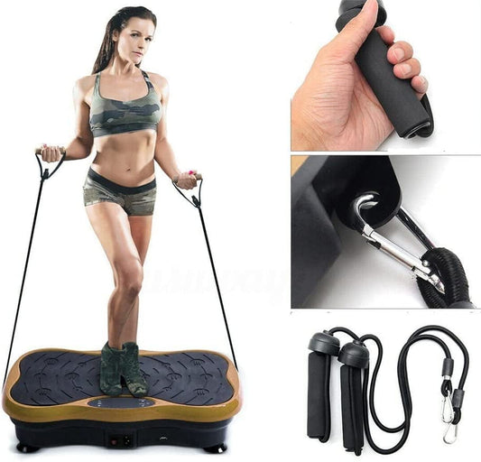 Vibration Platform Machines Whole Body Workout Machine Vibration Fitness Platform Machine Home Training Equipment with Resistance Bands, Remote Control
