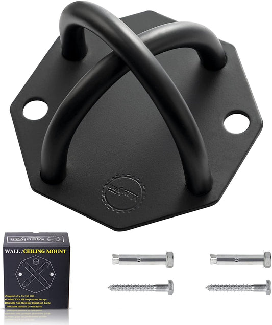 Wall Mount Bracket for Suspension Straps Trainer Anchor Wall Mount Yoga Ceiling Mount for Yoga Swing Battle Ropes Fitness Training Hammocks Olympic Rings Body Weight Strength Training Systems
