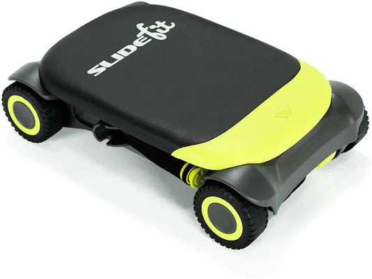 WONDER CORE Slide Fit : Ab Roller- Exercise Machine- Core Training at Home Workout - Fitness Games - Ab Wheel Roller for Home Gym- Personal Training App- Home Skateboard Workout