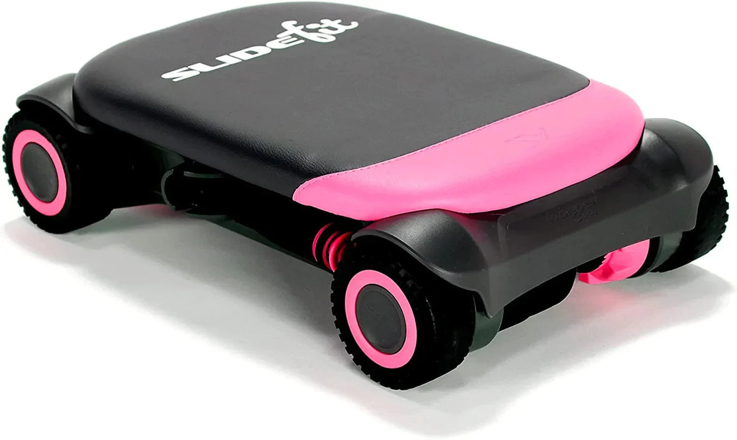 WONDER CORE Slide Fit : Ab Roller- Exercise Machine- Core Training at Home Workout - Fitness Games - Ab Wheel Roller for Home Gym- Personal Training App- Home Skateboard Workout