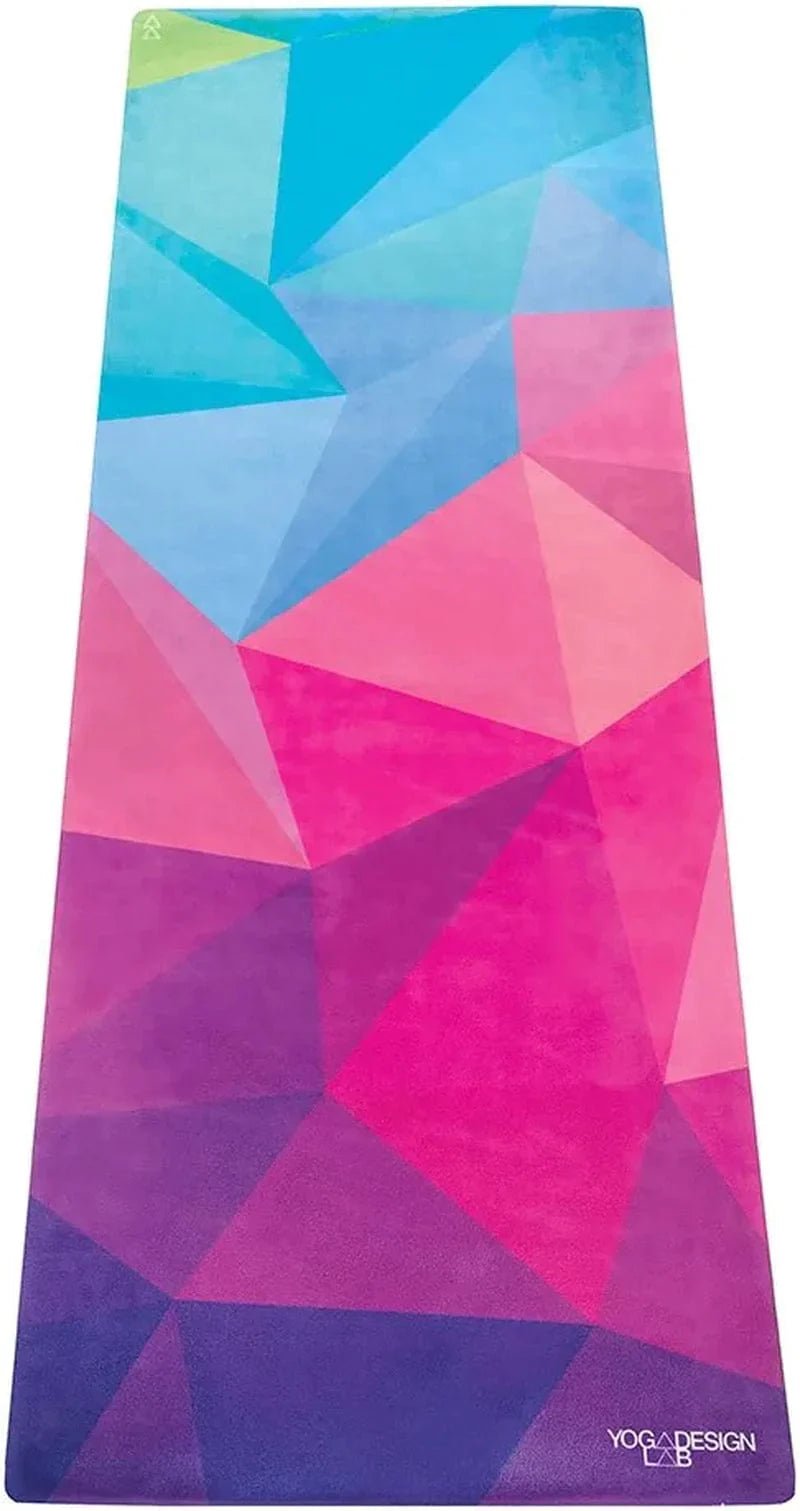 YOGA DESIGN LAB | the Combo Yoga Mat | 2-In-1 Mat+Towel | Eco Luxury | Ideal for Hot Yoga, Power, Bikram, Ashtanga, Sweat | Studio Quality | Includes Carrying Strap!