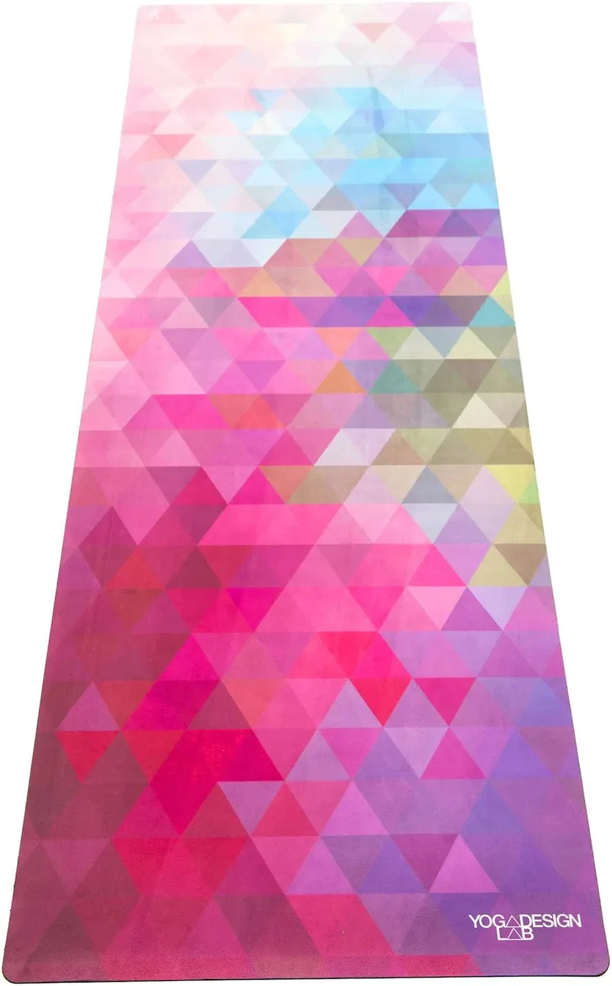 YOGA DESIGN LAB | the Combo Yoga Mat | 2-In-1 Mat+Towel | Eco Luxury | Ideal for Hot Yoga, Power, Bikram, Ashtanga, Sweat | Studio Quality | Includes Carrying Strap!