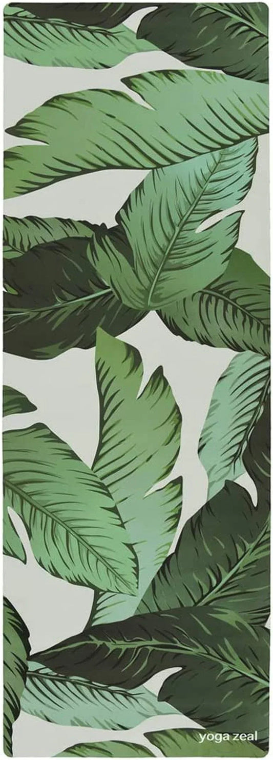 Yoga Mats by Yoga Zeal - Luxuriously Soft, Thick, Non-Slip, Hot Yoga Mat. Eco Printed. Designed to Grip Better with a Sweaty Yoga Practice!