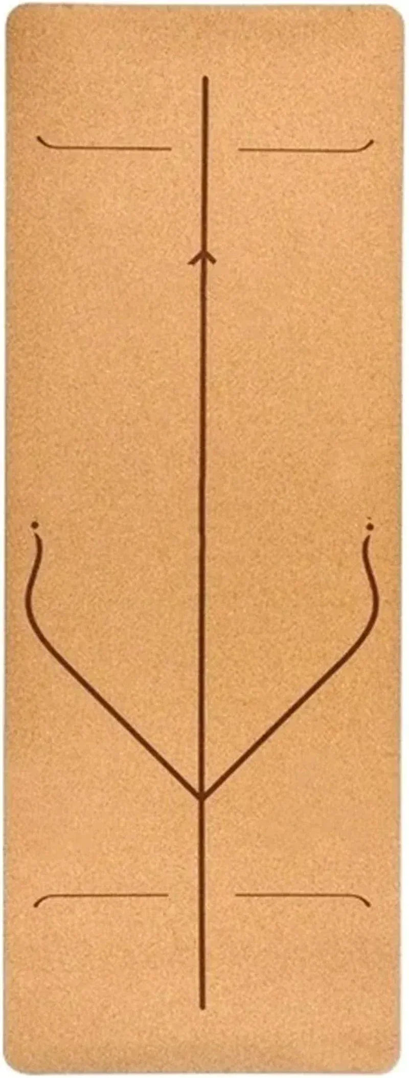 Yoga Mats Meditation Pad 72X27In Natural Cork TPE Yoga Pad Fitness 5Mm Thick Sports Pad Pilates Sports Antiskid Yoga Pad Foam Rollers