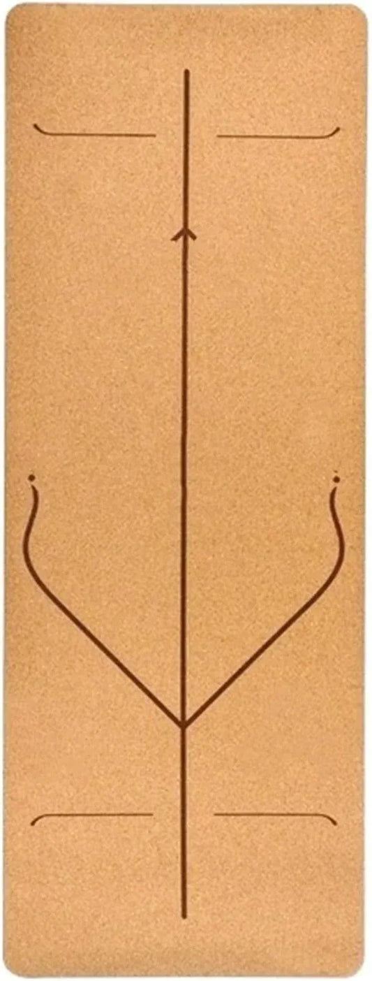 Yoga Mats Meditation Pad 72X27In Natural Cork TPE Yoga Pad Fitness 5Mm Thick Sports Pad Pilates Sports Antiskid Yoga Pad Foam Rollers