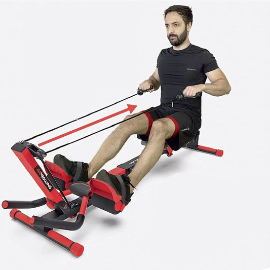 Yonxuleo 3-In-1 Foldable Rowing and Ab Machine with LCD Monitor for Full Body Workout, Burning Calories and Getting Healthier,Rowing&Abdominal Trainers AB Workout Machine Home Gym Fitness Equipment